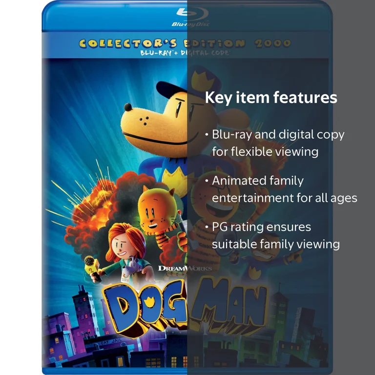 Dog Man (Blu-ray + Digital Copy), Family, DreamWorks - Walmart.com