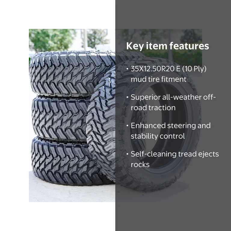 Atturo Trail Blade M/T Mud Tires, Set of 4, LT 35X12.50R20 121Q E