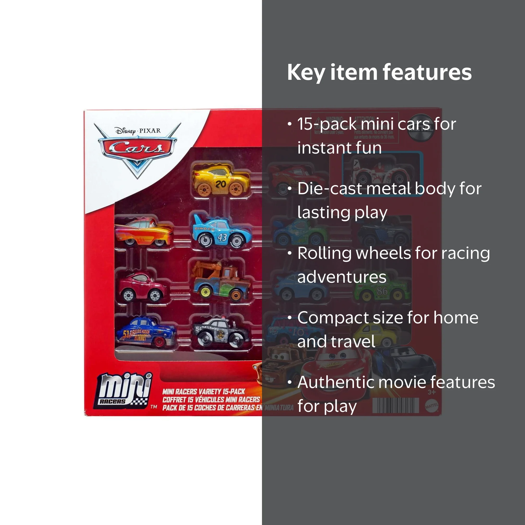 Disney Pixar Cars Die Cast Collection: Mini Racers Variety 15-Pack