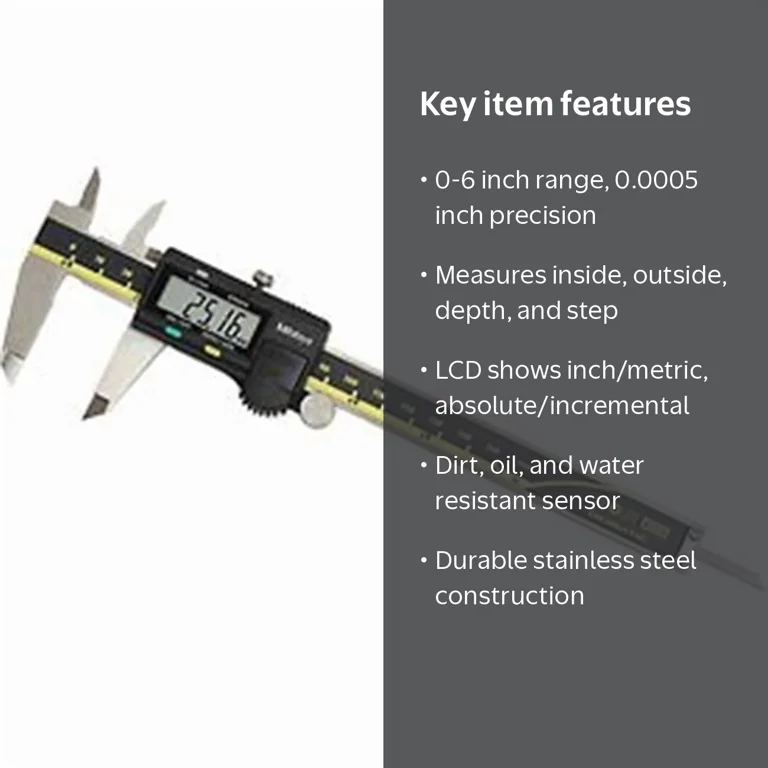 Mitutoyo 500-196-32 Digimatic 0-6''/150MM Stainless Steel Digital