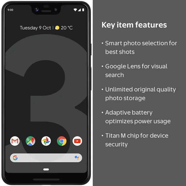 Google Pixel 3 XL 128GB Unlocked Cell Phone with Dual Front