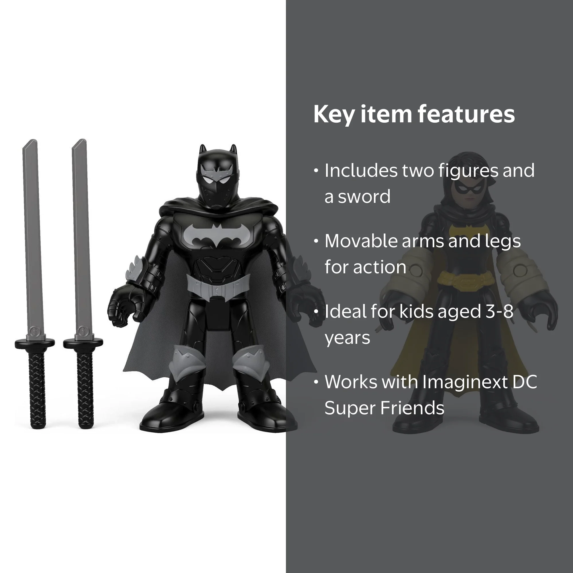 Imaginext DC Super Friends Black Bat and Ninja Batman Figure Set