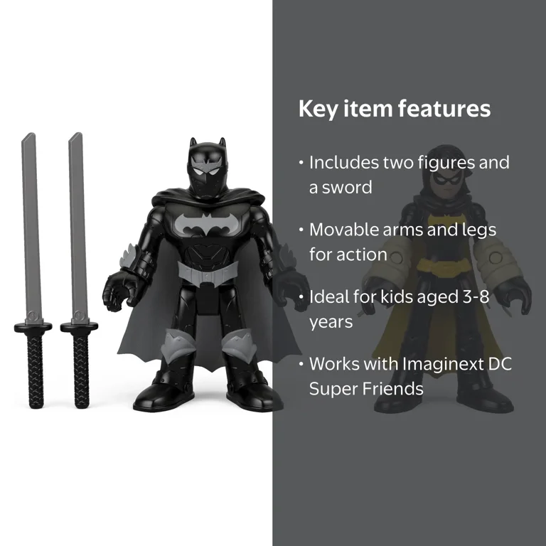 Imaginext DC マーベル　アベンジャーズ　バッドマン　フィギュア Imaginext DC Super Friends Black Bat and Ninja Batman Figure Set