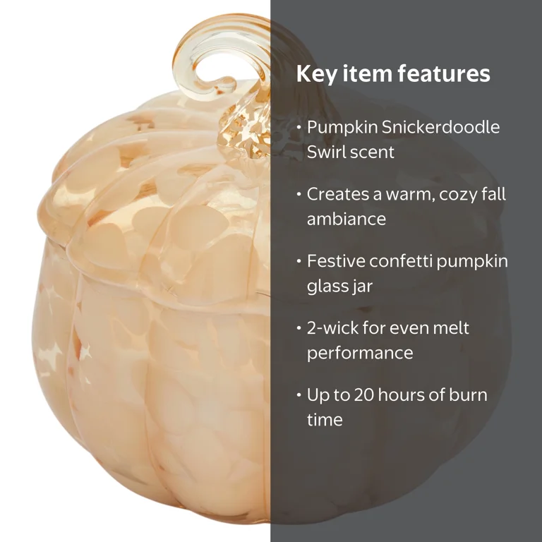 Better Homes & Gardens 2-Wick Pumpkin Jar Candle, 8 oz, Brown