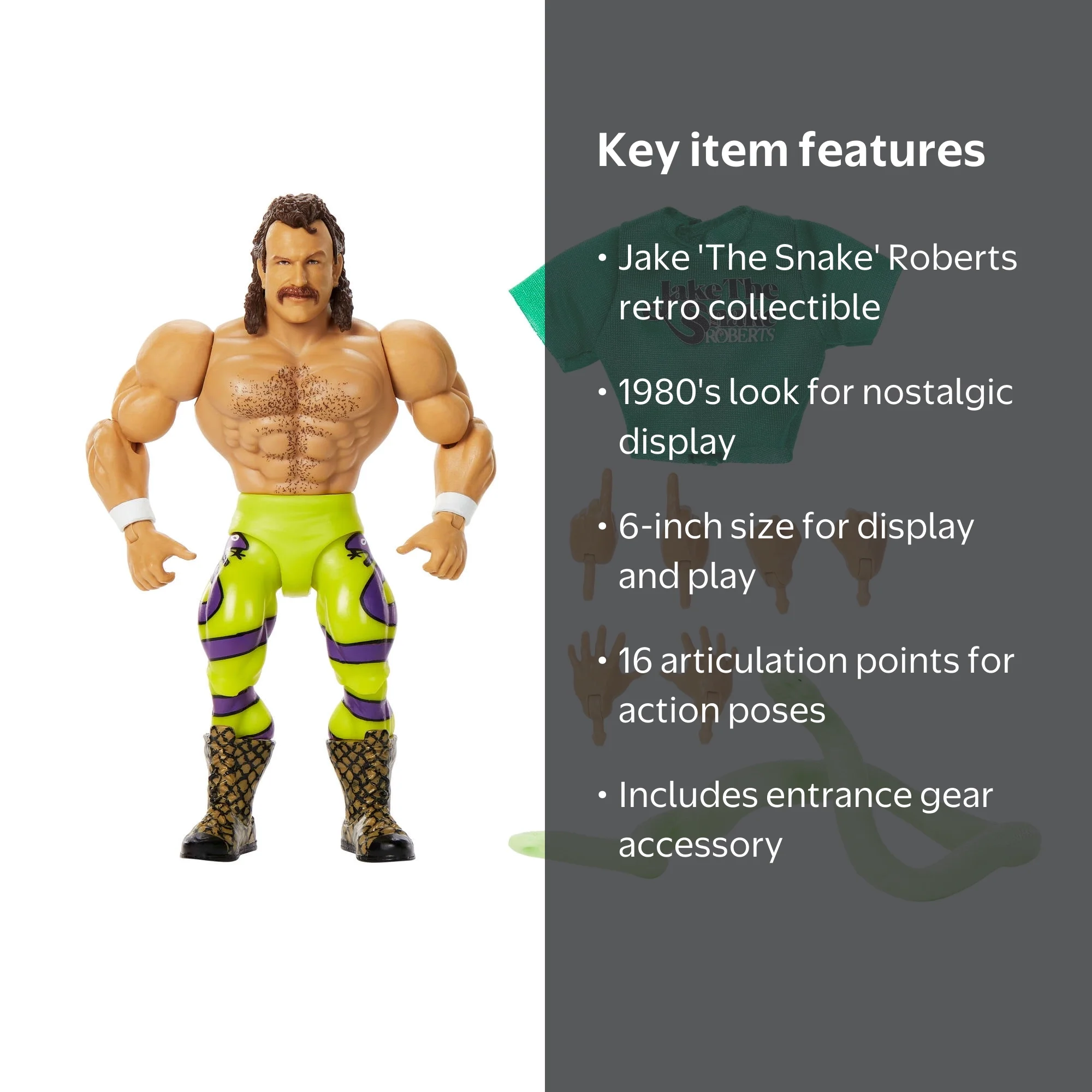 WWE Superstars Jake “The Snake” Roberts Action Figure Set, Series