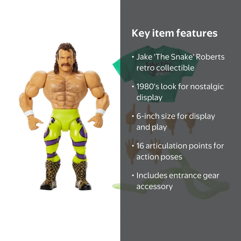 WWE Superstars Jake “The Snake” Roberts Action Figure Set, Series