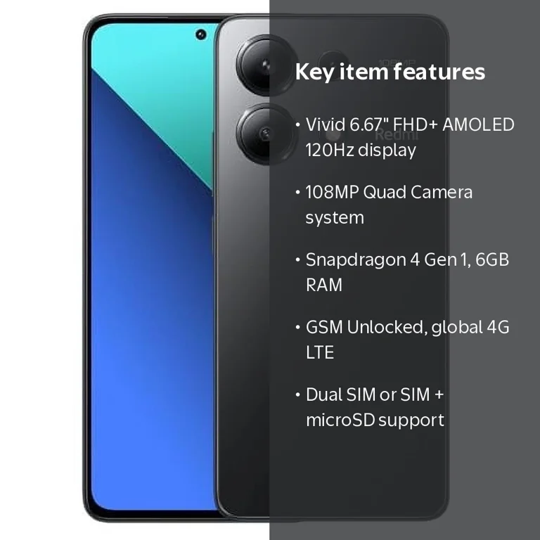 Xiaomi Redmi Note 13 4G LTE (128GB + 6GB) 6.67