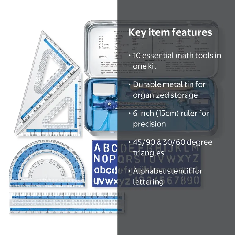 STAEDTLER Xcellence 10-Piece Math Set in Storage Tin - Walmart.com