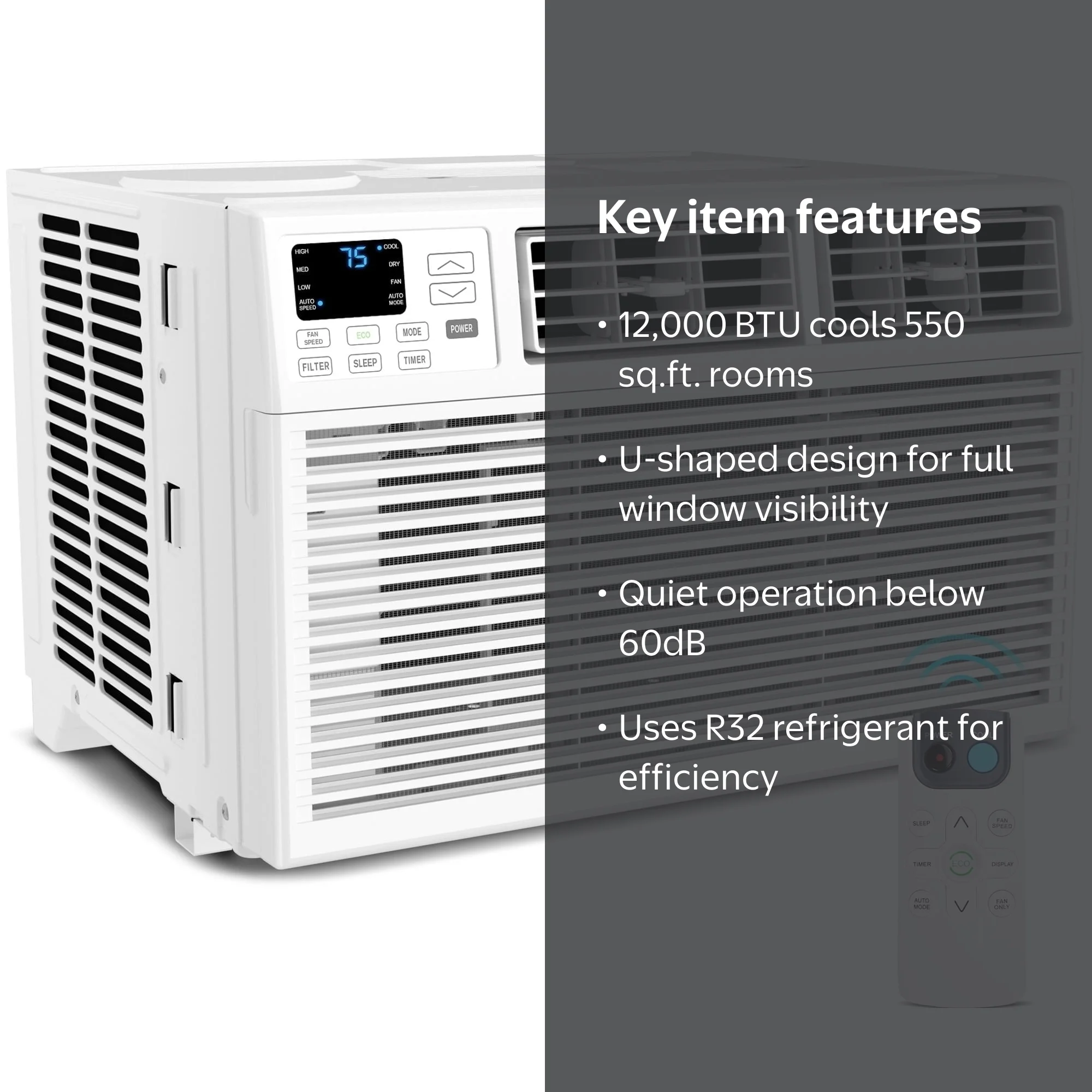 KISSAIR 12,000 BTU U-Shaped Window AC for Small Room - Walmart.com