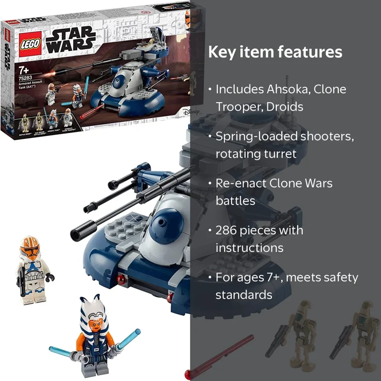 LEGO Star Wars Armoured Assault Tank Set, 75283, 286 Pieces