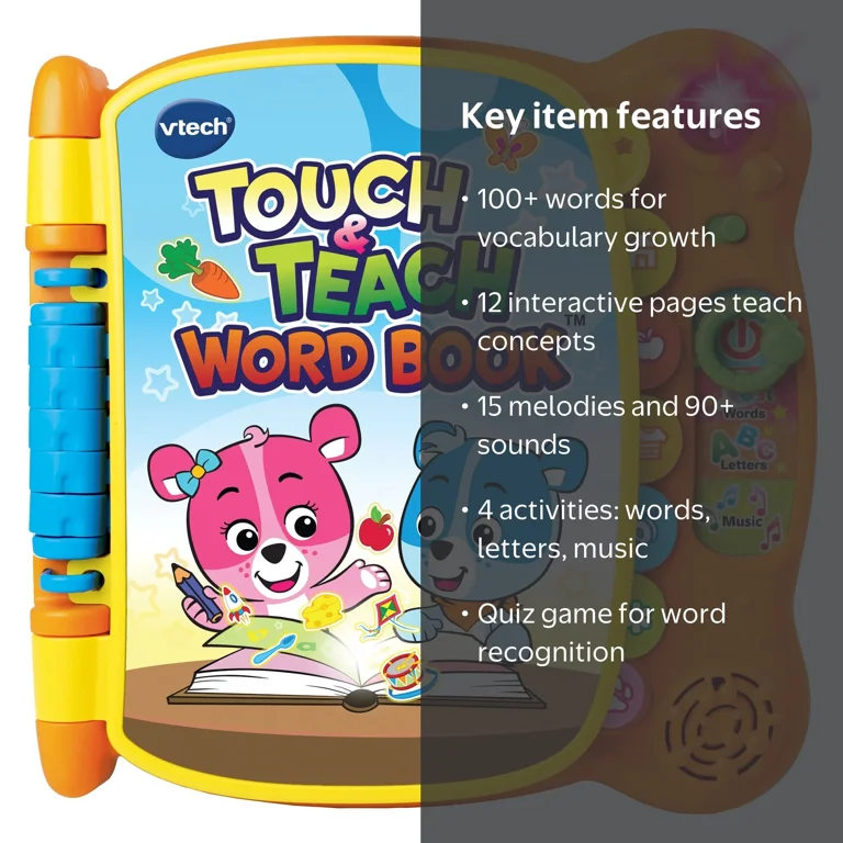 VTech Touch & Teach Word Book - Over 100 Words for Toddler