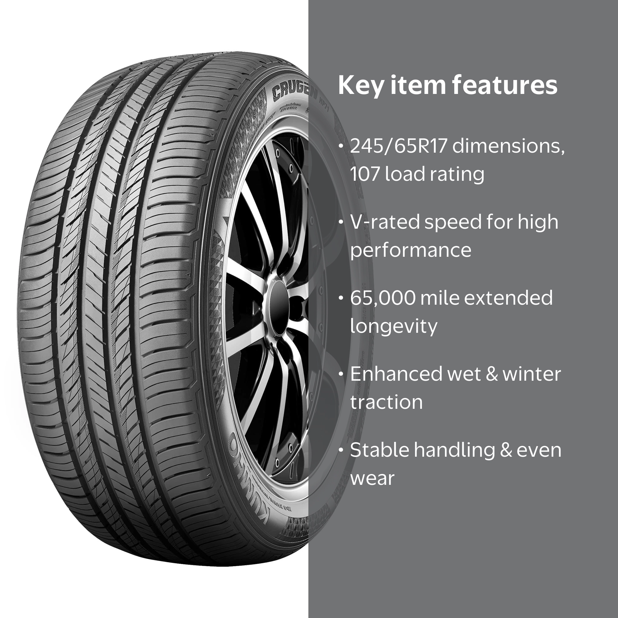 Kumho Crugen HP71 All Season 245/65R17 107V SUV/Crossover Tire