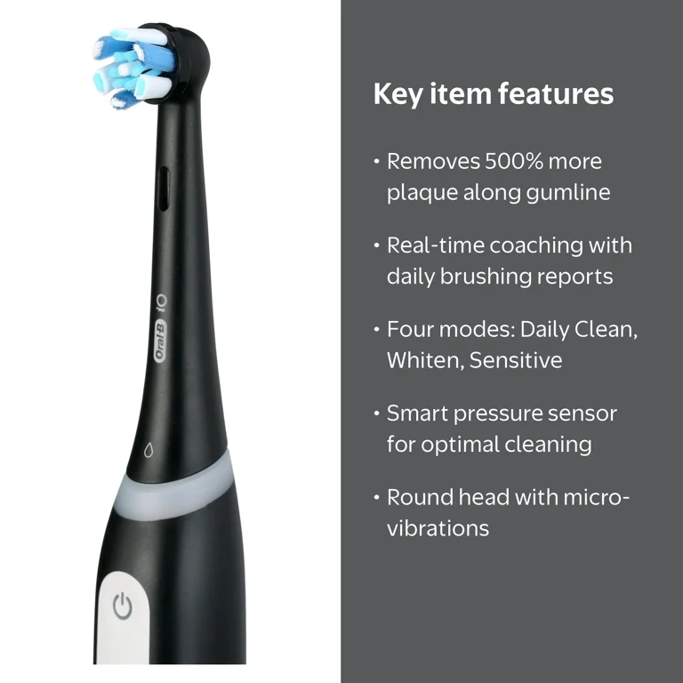 Oral-B, Toothbrush, iO Series 4 Electric, Rechargeable Black