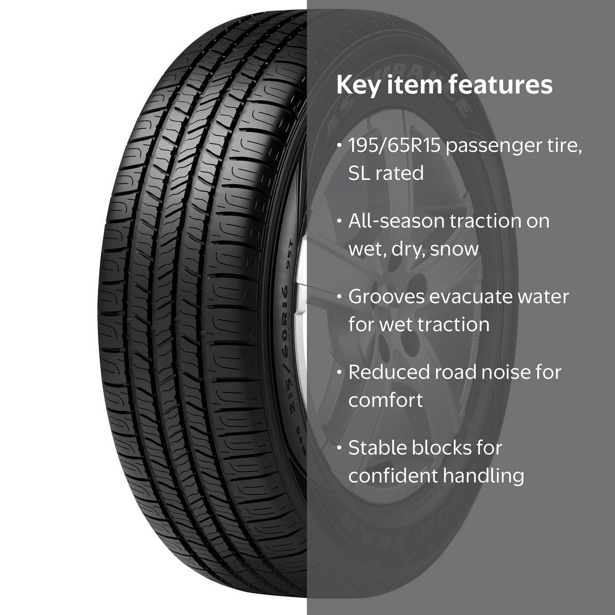 Goodyear Assurance All-Season 195/65R15 91T Passenger Tire for