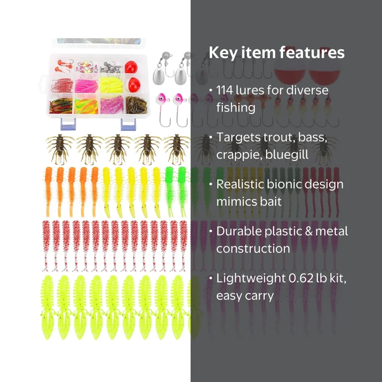 ルアー・フライ 2012 OFT SPORTS FISHING CATALOG Freshwater Fishing Lures Tackle Box Set, Mini Starter Pack for