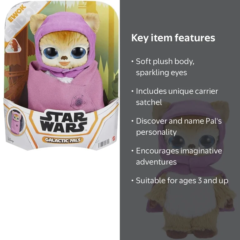 週末値下 マテル スターウォーズ GALACTIC PALS ベビー イウォーク Star Wars Galactic Pals Ewok Plush, 11.75