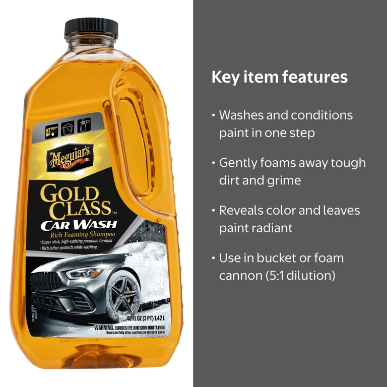 Meguiar's Gold Class Car Wash Shampoo & Conditioner, 48 fl oz