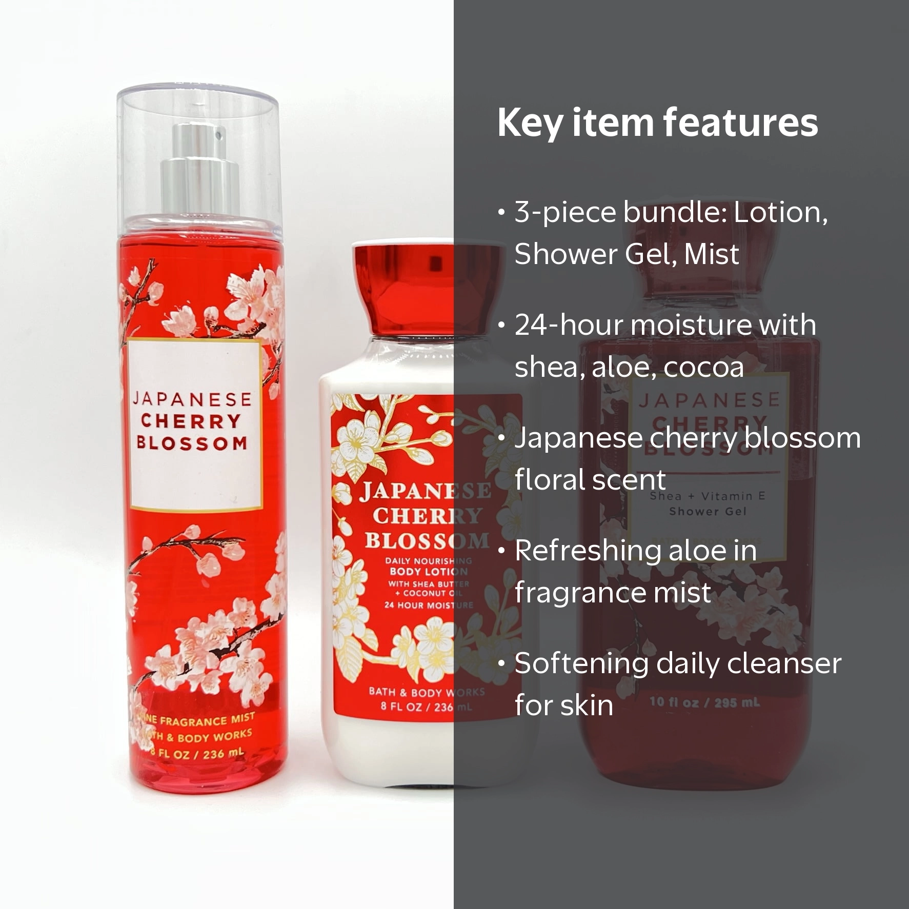 Japanese Cherry Blossom ボディクリーム 3本セット Bath & Body Works Japanese Cherry Blossom 3-Piece Bundle - Walmart.com
