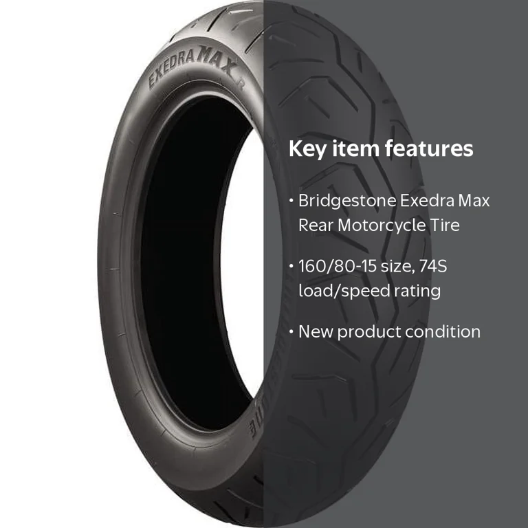 Bridgestone, Motorcycle Tire, 160/80-15, Rear, Exedra Max