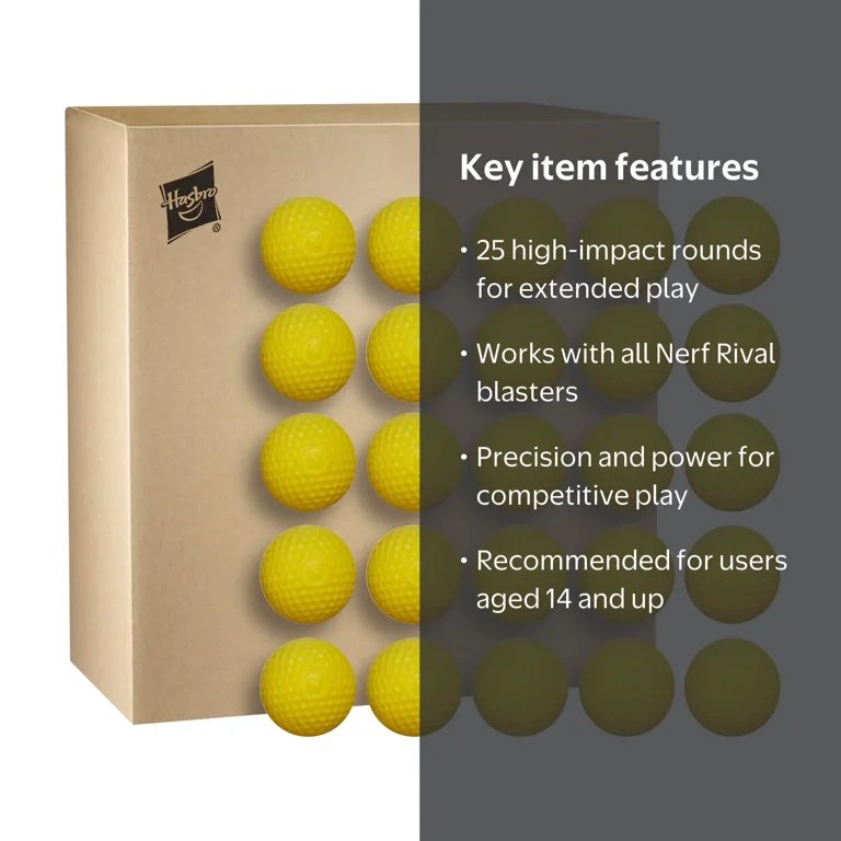Nerf Rival XVll-3000 トイガン　26弾付　未開封交換弾25個 Nerf, Rival 25-Round Refill Pack, RRK150, High-Impact Rounds