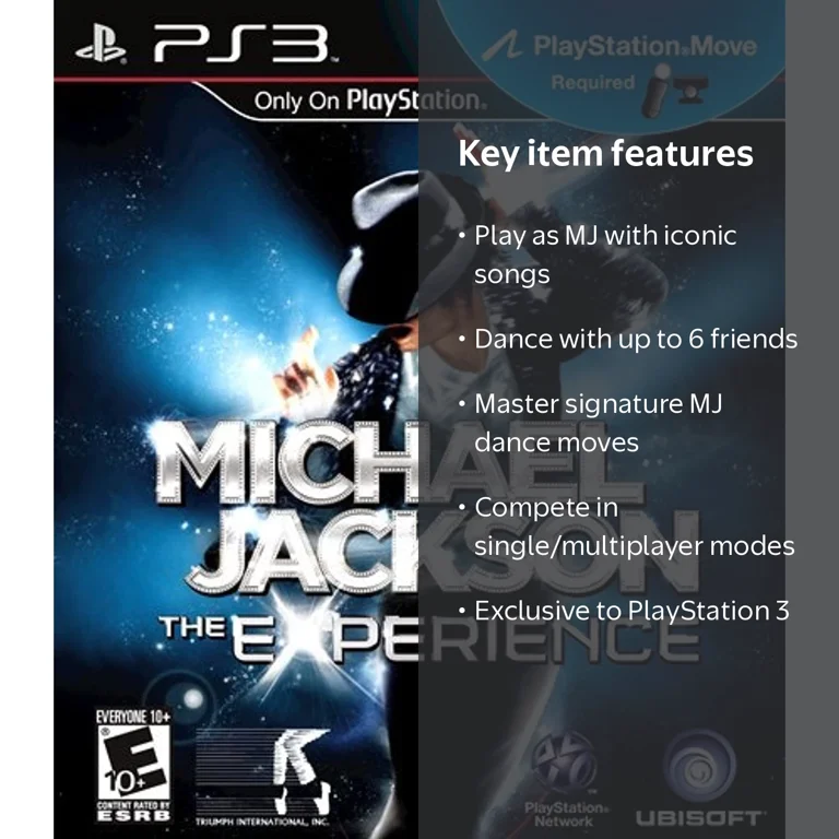 Ubisoft, Michael Jackson The Experience, PS3, Dance and Music Game Ubisoft, Michael Jackson The Experience, PS3, Dance and Music Game