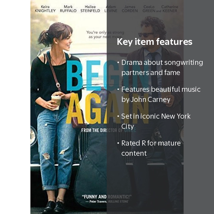 Begin Again (DVD) - Walmart.com