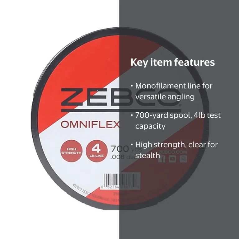 Zebco Omniflex Monofilament Fishing Line, 4-Pound Tested, 700
