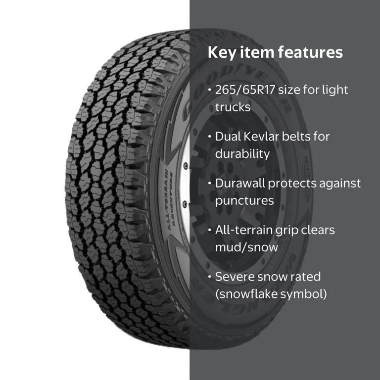 Goodyear Wrangler 265/65R17 112T All-Terrain Adventure Light Truck