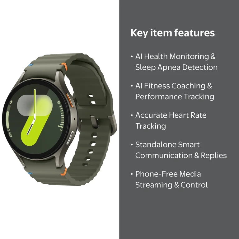 Samsung Galaxy Watch7 44mm Cellular Aluminum Smart Watch, Green
