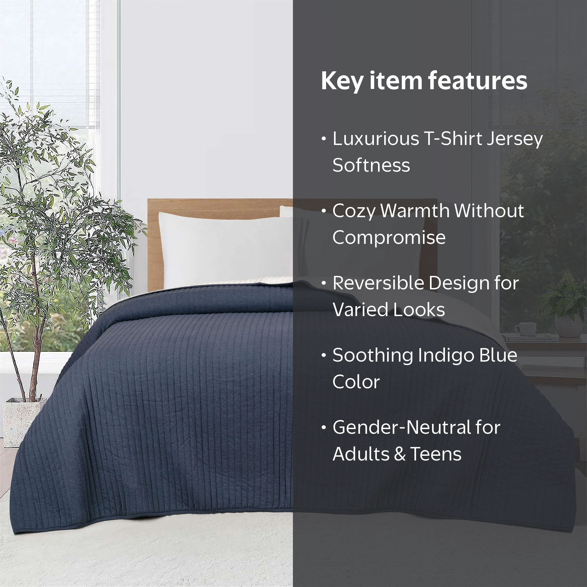 Free Shipping! Mainstays Soft Reversible Jersey Quilt, Queen Full