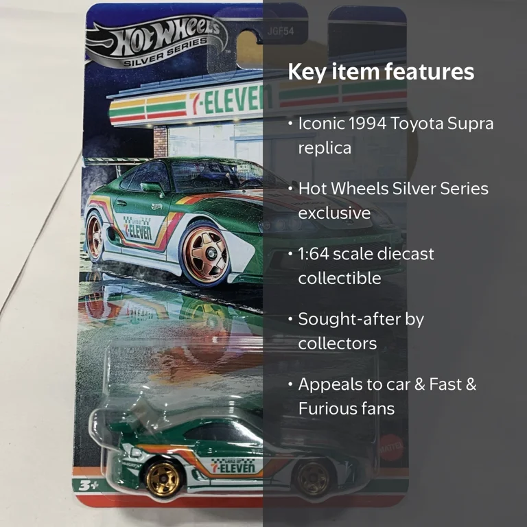 Hot Wheels Silver Series 711 Toyota Supra 7- Eleven Exclusive