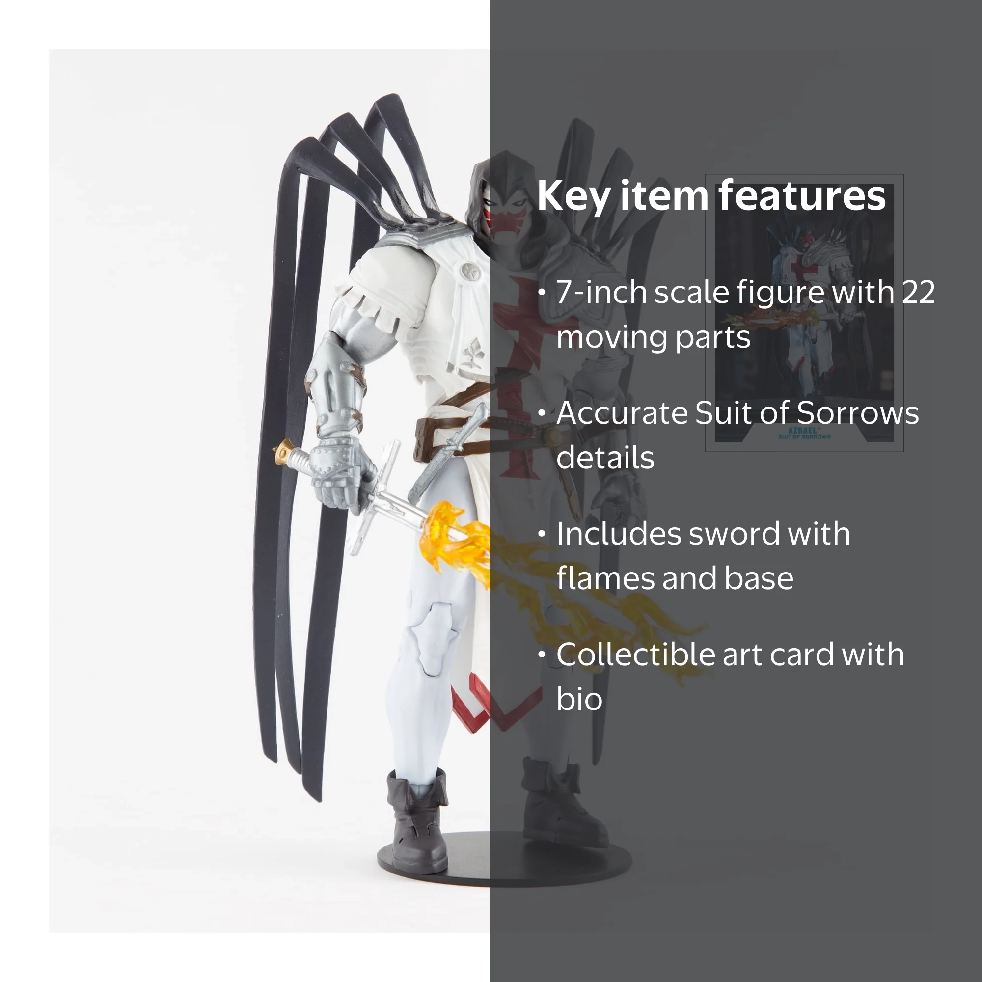 DC Comics, DC Multiverse Azrael White Templar Figure, 7-Inch Gold