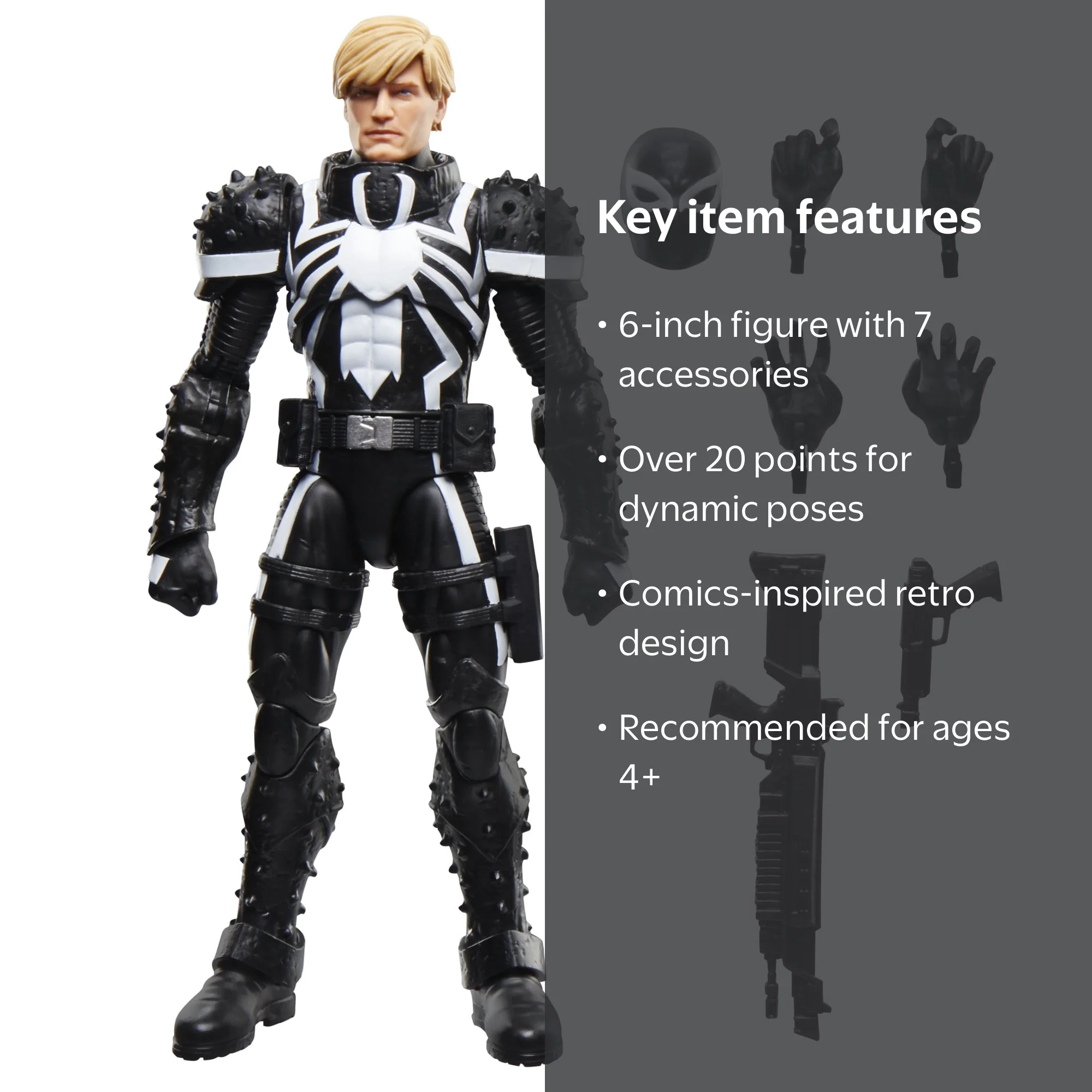 Marvel Legends Series Agent Venom (Flash Thompson), Retro Comics