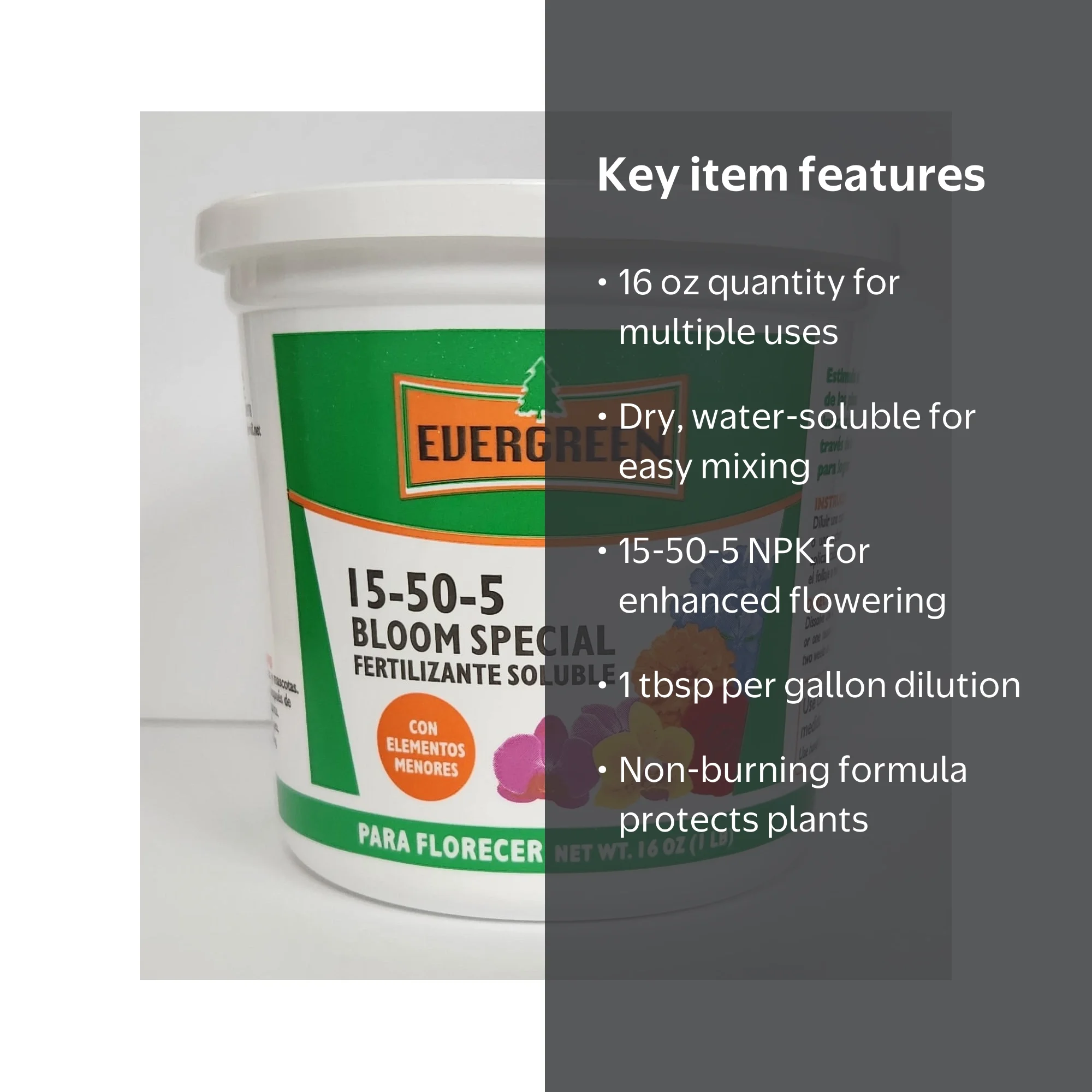 Evergreen Bloom Special Water Soluble Plant Food 15-50-5, 1lb
