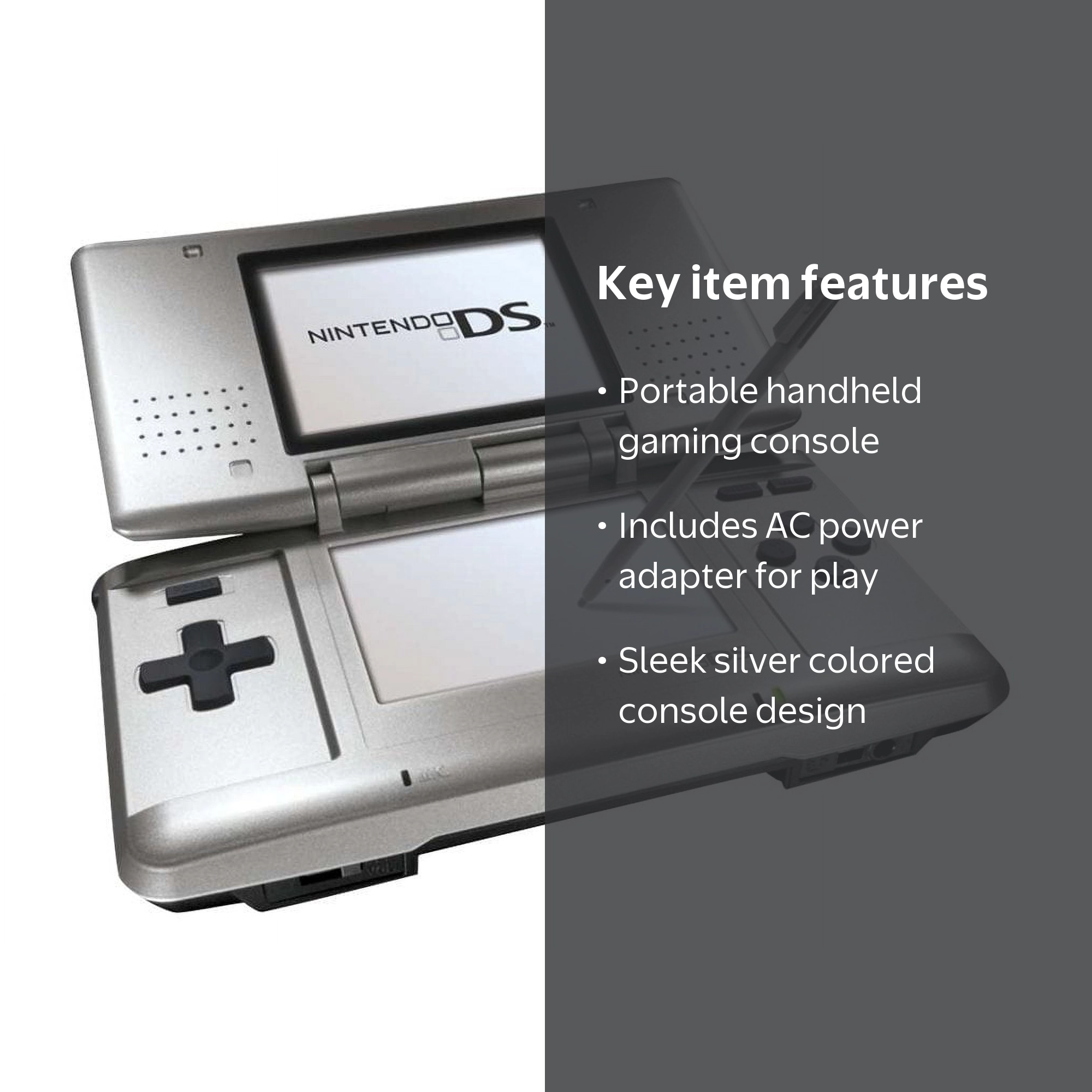 Nintendo DS - Handheld game console - silver - Walmart.com