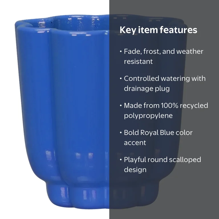 Mainstays Arlo 4 in x 4 in x 4 in Round Royal Blue 100% Recycled