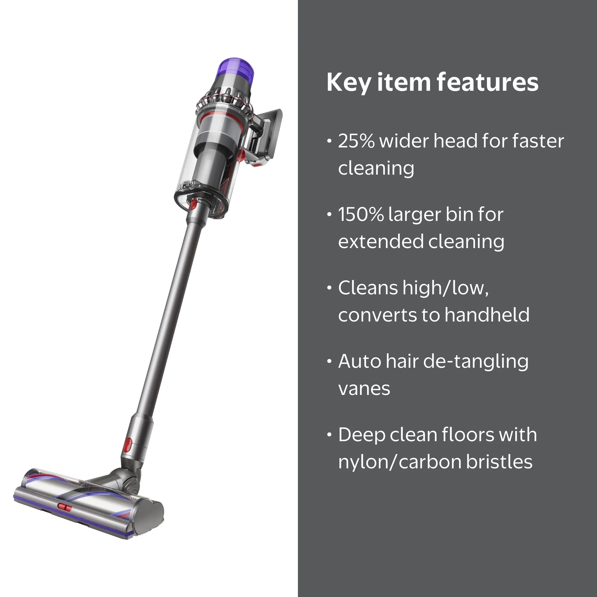 Dyson Outsize Plus Cordless Vacuum Cleaner, Nickel | New