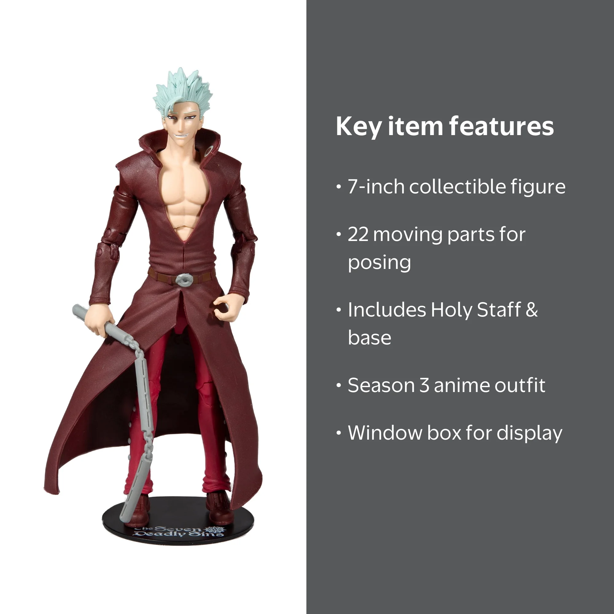 Seven Deadly Sins, Collectible Figure, 7 inch Ban, Anime Season 3