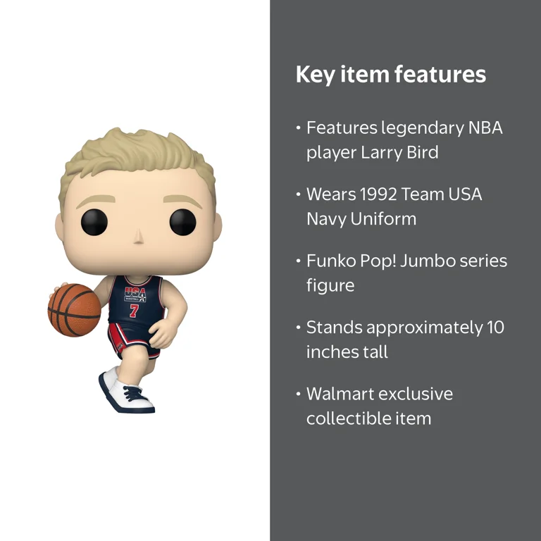 Walmart Exclusive: Funko Pop! Jumbo NBA Larry Bird 1992 Team USA