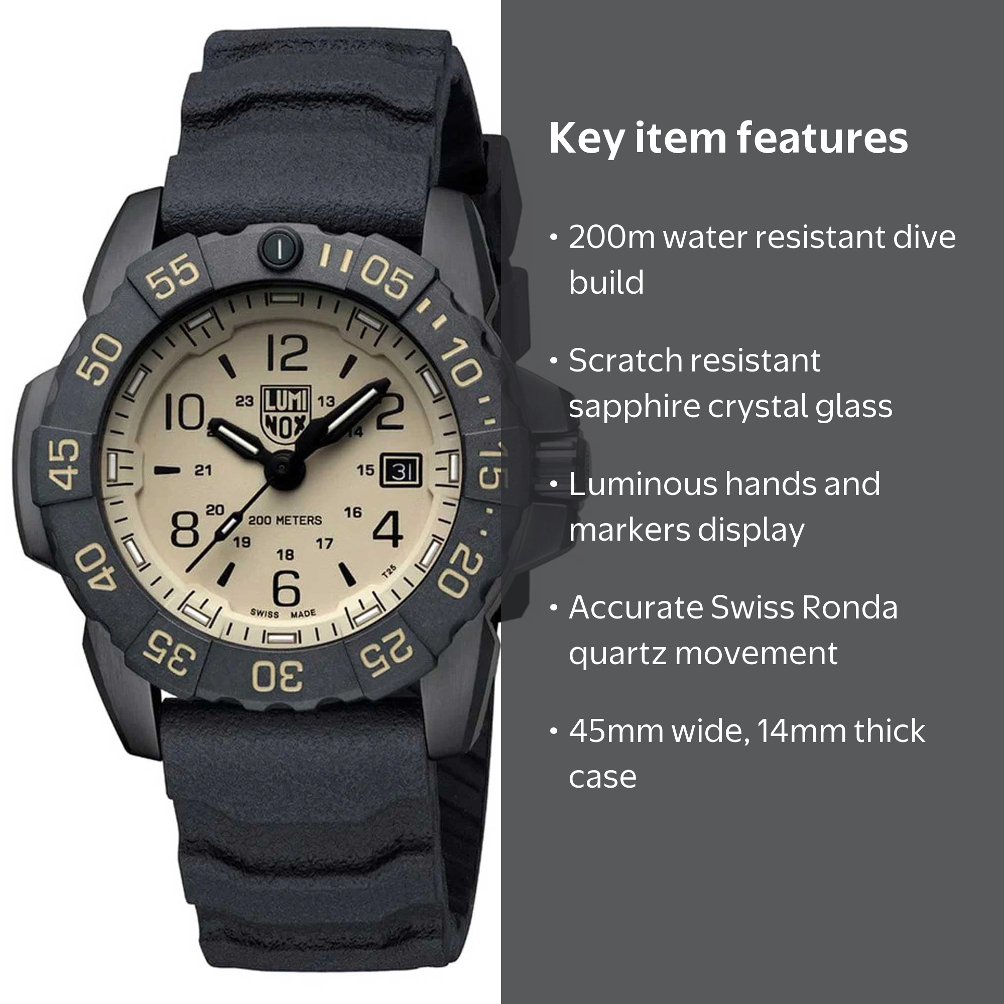 Luminox Navy Seal Foundation 3250 Series Watches - Men's, Sand