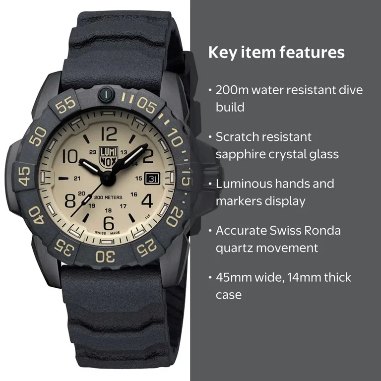 Luminox Navy Seal Foundation 3250 Series Watches - Men's, Sand