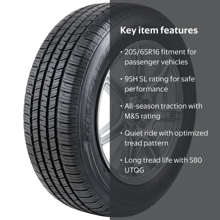 Kenda, Passenger Tire, 205/65R16 95H All Season, T & H-rated