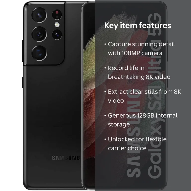 Restored Samsung Galaxy S21 Ultra 5G G998U 128GB Unlocked