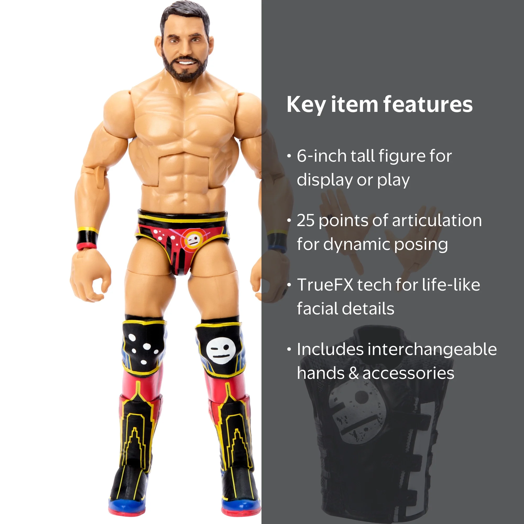 Mattel WWE Elite Actionfigur – Johnny Gargano – 15 Cm Mit 25 Bewegungspunkten, TrueFX-Gesicht, Austauschbaren Händen & Zubehör Mattel WWE Elite Actionfigur – Johnny Gargano – 15 Cm Mit 25 Bewegungspunkten, TrueFX-Gesicht, Austauschbaren Händen & Zubehör