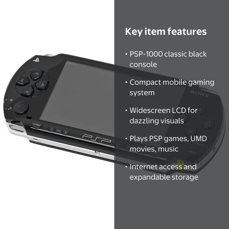 Pre-Owned Sony PlayStation Portable Black PSP-1000 Handheld System