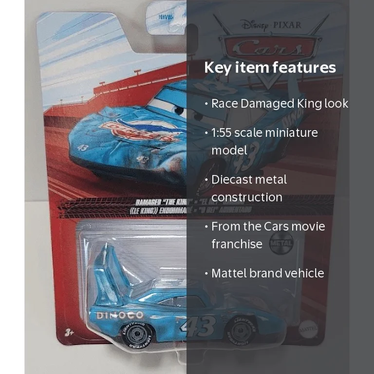 Mattel Cars Metal Race Damaged King 1:55 Diecast Vehicle - Walmart.com