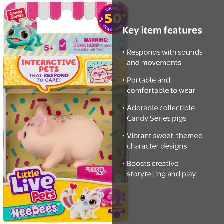 Little Live Pets Candy Series Oinkee Pig Wearable Interactive