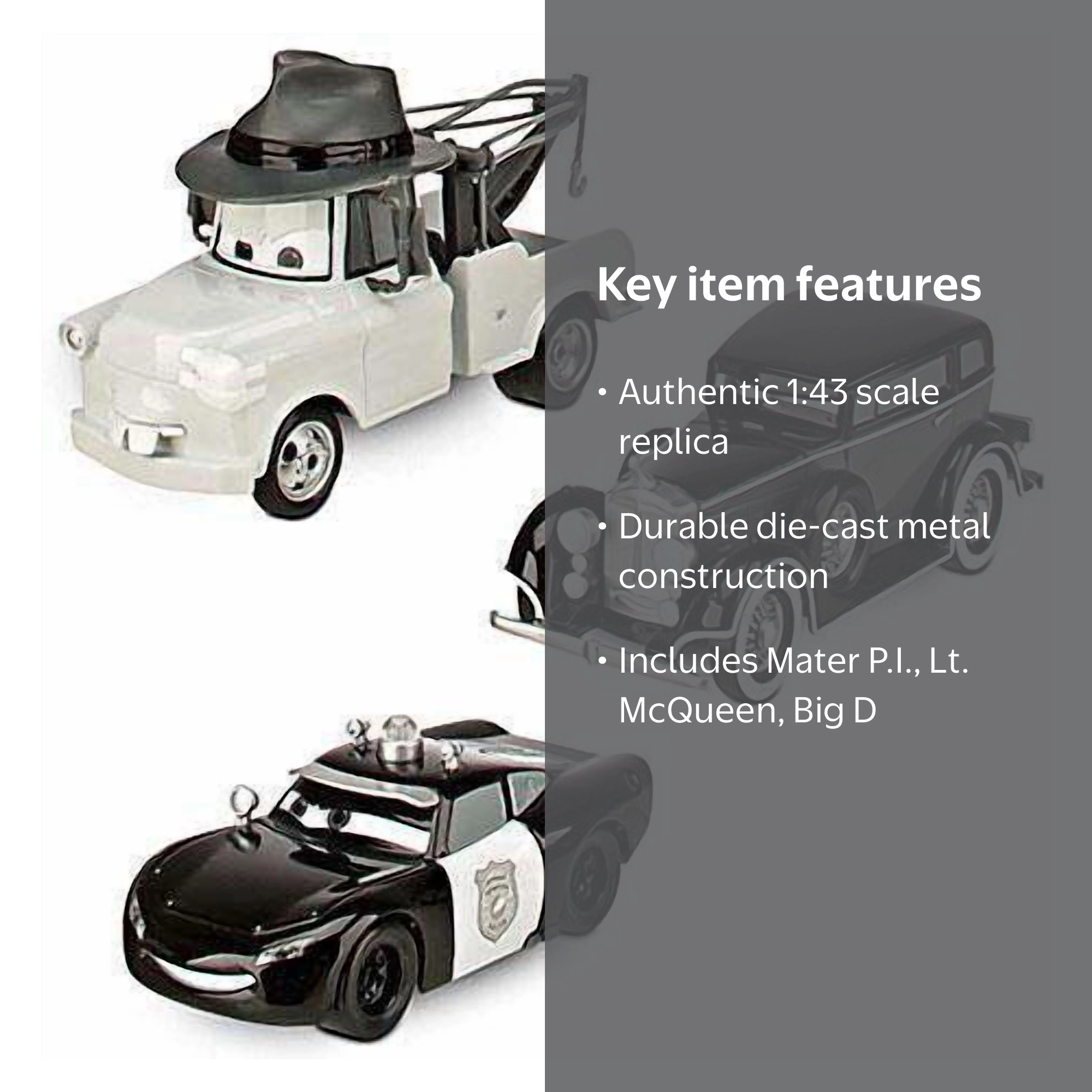 Disney / Pixar Cars 1:43 Multi-Packs Mater Private Eye Diecast Car