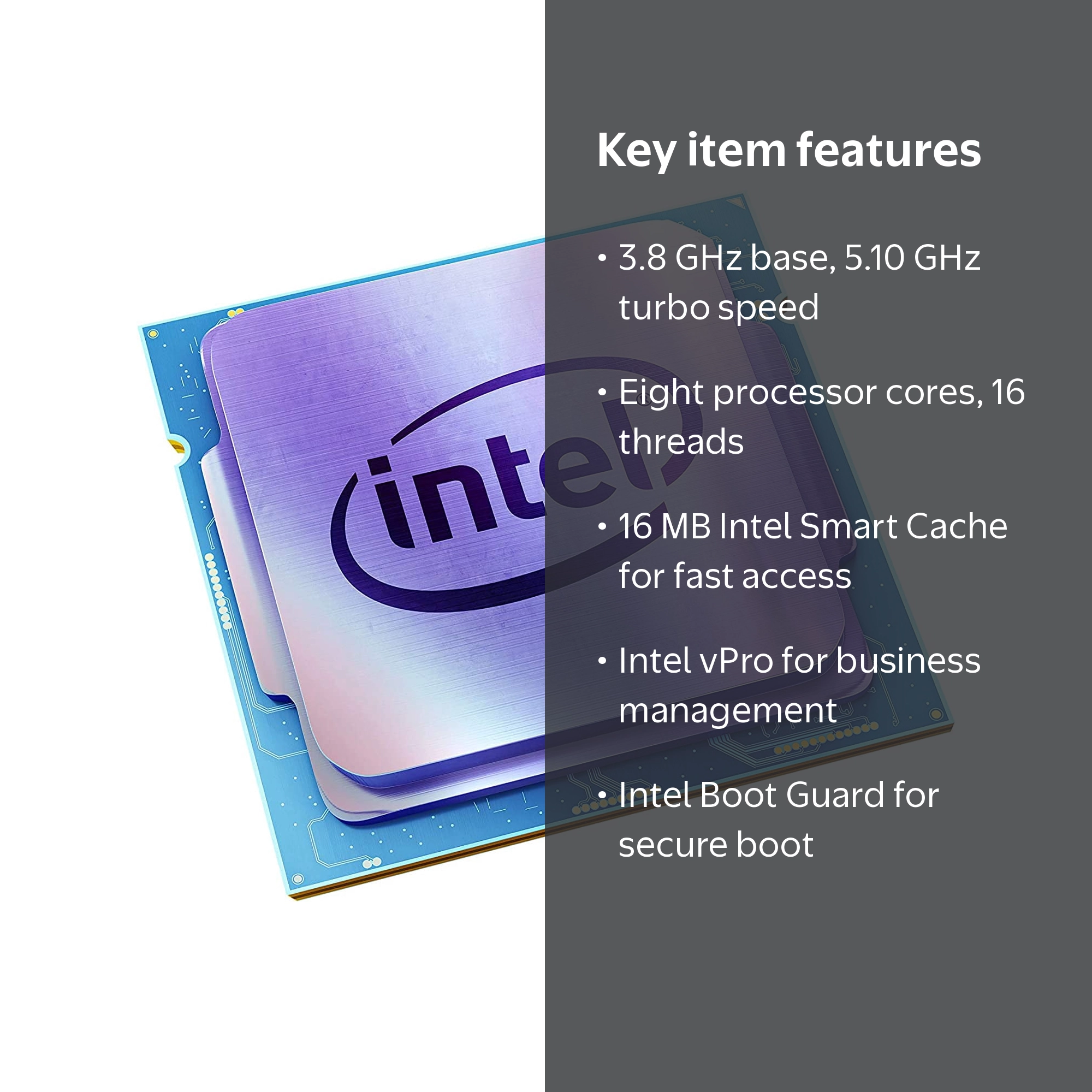 Intel Core i7-10700K 10th Gen CPU, 8-Core 3.8 GHz, LGA 1200, UHD