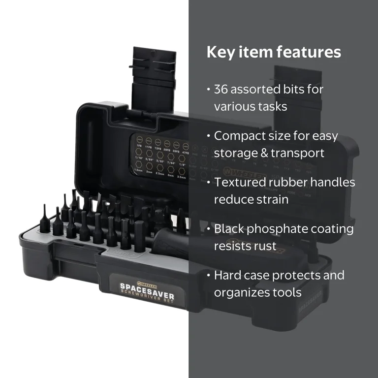 Wheeler 36pc. Space Saver Screwdriver Kit - Walmart.com